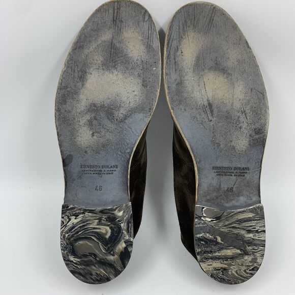 Ernesto Dolani 46 13 Oxford Loafers Brown Suede Preppy Professional Dress Casual - Picture 6 of 8